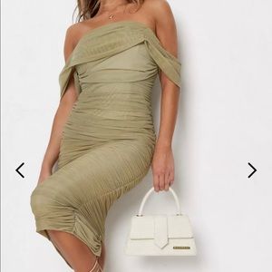 Missguided ruched midi dress